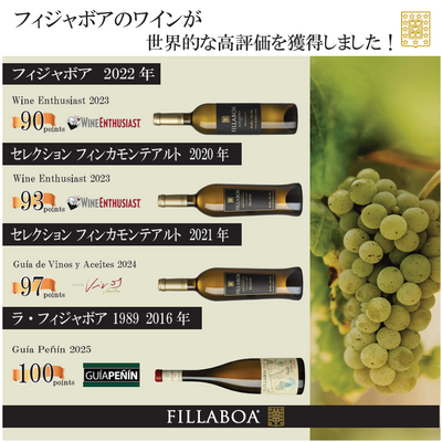 D.O.リアスバイシャス フィジャボアのワインが世界的な高評価を獲得しました！