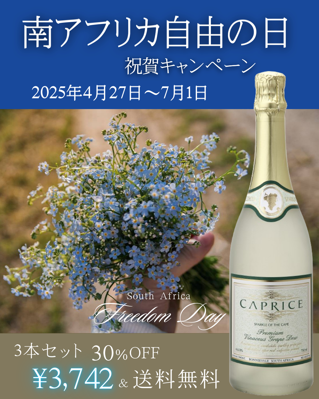 カプリース南アフリカ自由の日祝賀キャンペーン 3本セット【送料無料】※北海道・沖縄を除く